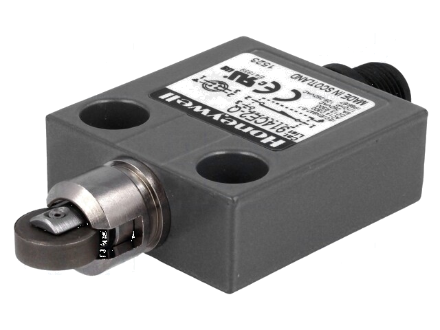 Eindschakelaar; langwerpige roller van metaal Ø12,4mm; SPDT; 3A Eindschakelaar; langwerpige roller van metaal Ø12,4mm; SPDT; 3A